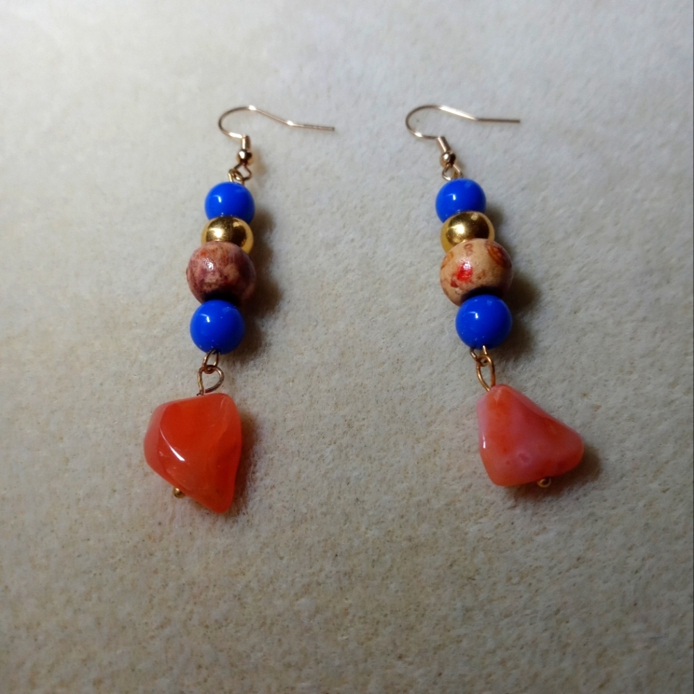 Bohemian gemstone earrings